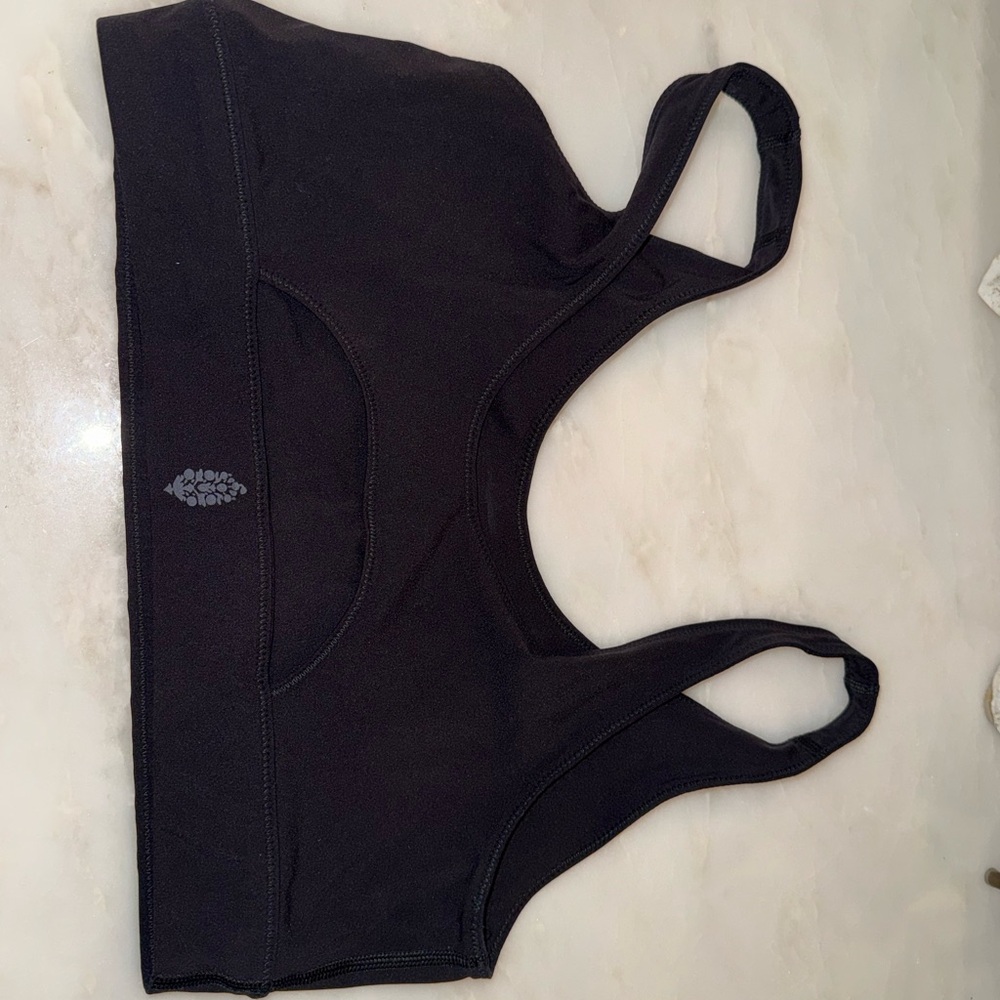 Free People Black Racerback Sports Bra